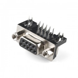 DB9 Female Right Angle Connector - 9 Pin - PCB Mount