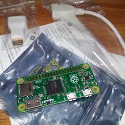 Raspberry Pi Zero with Adapters (USB and HDMI)