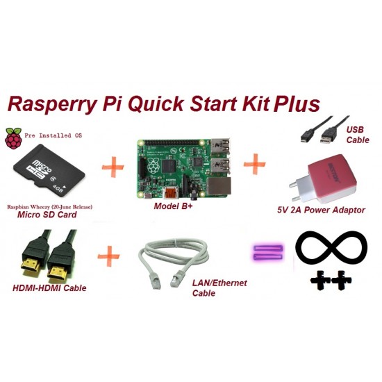 Raspberry Pi B Plus Quick Start Kit 