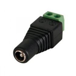 DC Power Jack - Female Connector with 2 Pin Screw Terminal