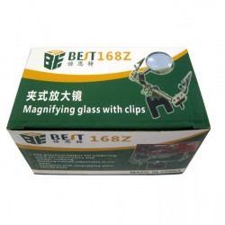 BEST-168Z Magnifying Glass Stand with 2 Clips